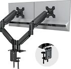 Dual Monitor Stand desk-monitor Arms For Two 13-32 Inch Monitors With C Clamp