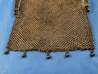 Antique Art Nouveau German Silver 5x5 Chain Mesh Purse Ball Tassel  819