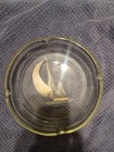 Vintage Glass Sailboat Cigar Ashtray