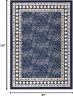 Alfombras Modern Bordered 8x10 Non-skid  non-slip  Low Profile Pile Rubber Backi