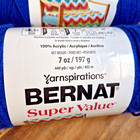 Bernat Super Value Yarn Royal Blue 00610 Lot Of 2 Skeins Worsted Medium