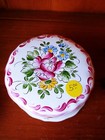 Antique French Trinket Boudoir Powder Box Strasbourg Fait Main     Signed       m17