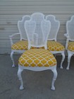 Hickory Set 6 French Dining Chairs Country Cane Six Regency Louis Xv Provincial