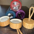 25oz Glass Bottle W  Silicone Sleeve Bamboo Lid Leak Proof - Wide Mouth  Set-3