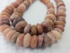 Ancient Mali Rose Quartz Donut Beads 27  Strand 103pc Large Hole 10mm-16mm