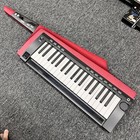 Korg Rk-100s 2 Keytar Shoulder Keyboard Midi Synthesizer Red Analog Sound