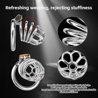 Stainless Steel Male Chastity Cage Device Men Metal Locking Belt Restraint Ring