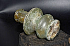 Big Ancient Roman Glass Bottle Vessel With Iridescent Patina In Good Condition