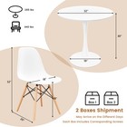 5 Pcs Dining Set Modern Round Dining Table 4 Chairs For Small Space Kitchen