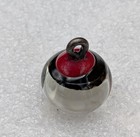 Antique Victorian Aventurine Glass String Charm Button Copper Pink Rose 1 4 