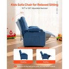 Uimoso Kids Reclining Chair Toddler Recliner With Cup Holders And Pockets  blue 
