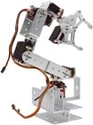 Robotic Arm Kit Silver 6dof Aluminium Robot Arm Mechanical Robotic Clamp Claw   