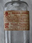 Antique Chloroform Poison Cross Bones Medicine Bottle Thinnes Pharm  Cincinnati