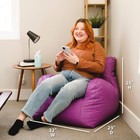 Big Joe Dorm Bean Bag Chair With Drink Holder And Pocket  Radiant Orchid