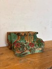 Antique Wooden Column Base Garden Stool   French Colonial Hand-carved