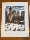 Vintage New York City Watercolor Painting Print Set 1964 Mcm Penn Print Triton
