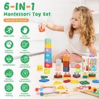 6 In 1 Montessori Baby Toys 6-12-18 Months Infant Teething Toys Stacking Bloc   