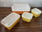 Mint Vintage Pyrex Citrus daisy Or Sunflower  8pc Refrigerator  Full Set 