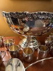 Vintage Fb Rogers Silver Co Silverplate Punch Bowl Set With 12 Cups   Ladle 5614