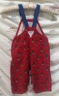 Vtg Oshkosh B   gosh Red Corduroy Nutcracker Overalls 18 Mos Baby Infant