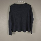Rag   Bone Pullover Womens Small Blue Split V Neck Waffle Knit Long Sleeve Top
