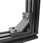 12pcs 2040 T-slot Corner Brackets - Heavy Duty Right Angle Connectors Black