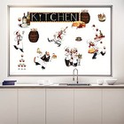 Chef Kitchen Wall Decals Wine Food Quotes Wall Stickers Kitchen Dining Room 