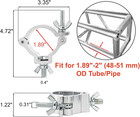 10 Pack Aluminum Dj Light Clamps  2  Truss O-clamps For Stage Lighting
