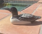 Andy Anderson Signed Wooden Loon Decoy Hand Painted Folk Art Bird Sculpture