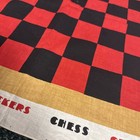 Vintage Mod 1970s Checkers And Chess Cotton Bandana Rn   14193