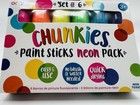 Chunkies Set Of 6 Paint Sticks Neon Pack Non-toxic  Quick Drying  Easy To Use
