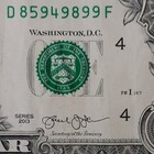 Ink Error One Dollar  1 Bill Fed Res Note 2013 Mismatched Colored Serial Numbers
