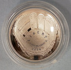  1  2014-p National Baseball Hall Of Fame Proof 90  Silver Dollar In Capsule