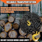 Log Chain With Grab And Slip Hooks   Heavy Duty Chain Wll 7 100 Lbs For Pulling