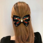 Gucci Double Gg Vintage Hairbow With Pearl Bee - Just The Bow
