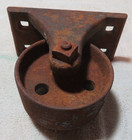 One Vintage Antique Wheel Cast Iron Caster Cart Mover Industrial 