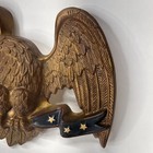 Vintage Mcm American Eagle Patriotic Gold Wall Plaque Polyurethane Cast