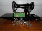 Centennial Edition  Singer Sewing Machine Model 221-1 Featherweight  Blue Badge