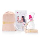 Silicone Breast Pump With Lid  Stopper  Strap  Pouch  Breastfeeding Essential   