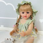 Lifelike Sweet 22in Reborn Baby Doll Girl Full Body Vinyl Waterproof Toddler Toy