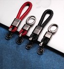 Leather Keychain Key Chain Car Keyring Metal Creative Keyfob Gift Ring Men