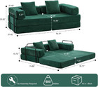 76 77    Folding Convertible Sleeper Sofa Bed corduroy Could Boneless Couch comfy