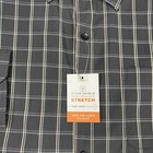 Van Heusen Traveler Dress Shirt Men s 16-16 5 Gray W beige Checks Non Iron Nwt 