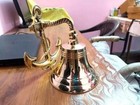 Handmade Nautical Brass Bell Wall Hanging Ship Bell 8  Brass Anchor Boat Decor 