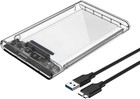 2 5-inch Usb 3 1 Clear Hard Drive Enclosure - Tool-free Ssd hdd Case  Max 2tb