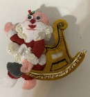 Santa Claus Christmas Tree Ornaments Felt Beaded Sequin Lot Of 3 Cute Handmade