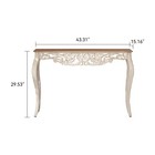 43 31  French Carved Console Table Antique White Wood For Hallway living Room Us