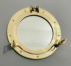 17 Inch Brass Porthole Finish Maritime Ship Boat   Window Wall Mirror Decor Gift