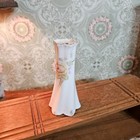 Bavaria Porcelain Rose Hatpin Holder With 6 Vintage Hatpins