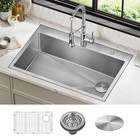 33  Drop-in Top Mount Stainless Single Bowl Kitchen Sink-certified Refurbished